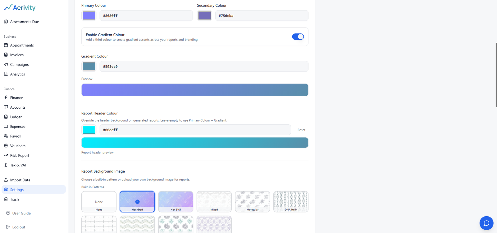White-Label & Branding – Aerivity feature screenshot
